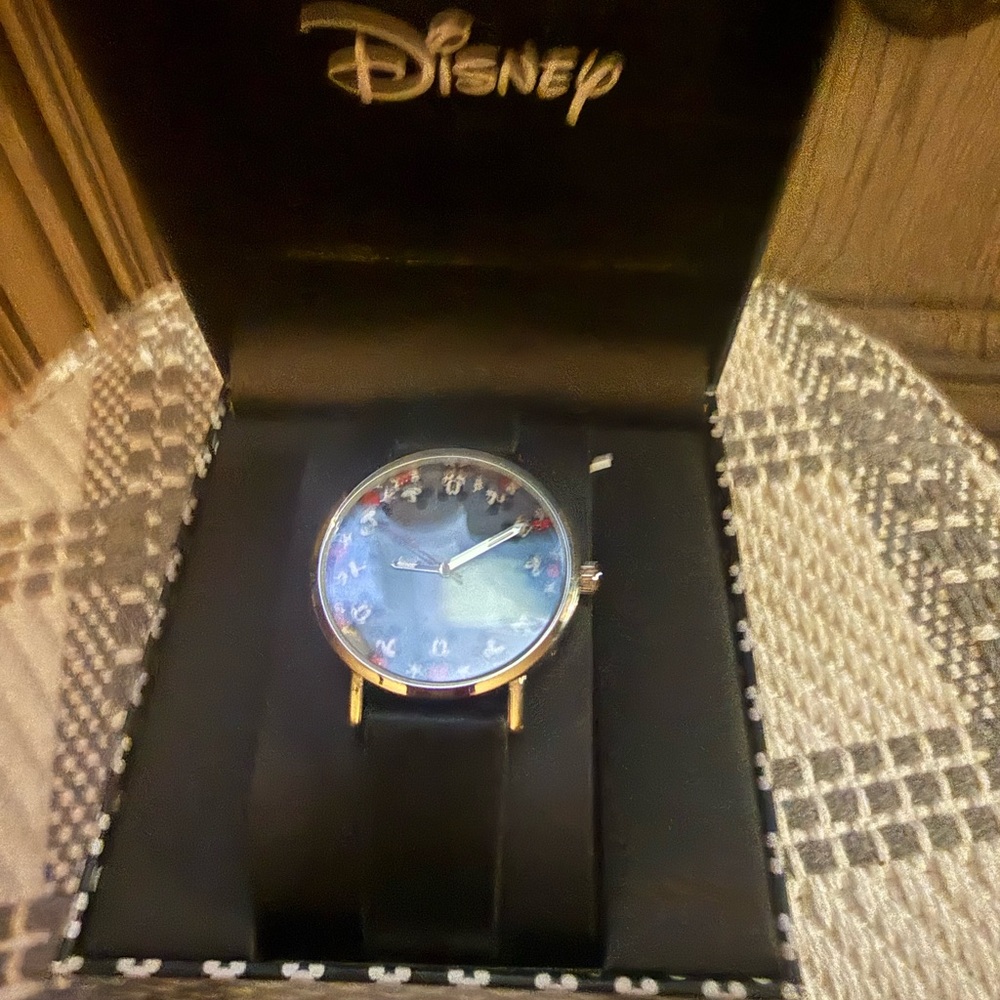 Disney Black and Silver Timepiece